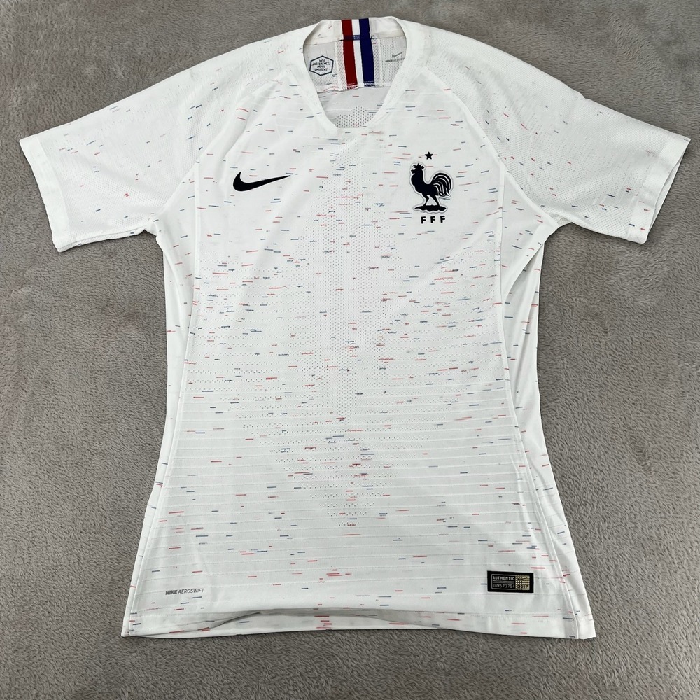 Nike France FFF Aeroswift Jersey Mens Medium White Preowned Stains